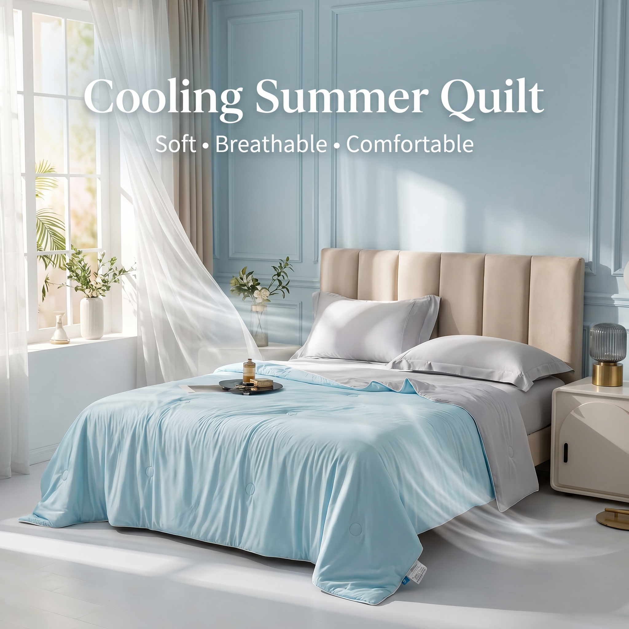 Cooling Silk Summer Comfort Quilt - cooling blanket