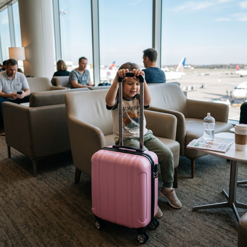 18-Inch Hard Shell Cabin Suitcase with Spinner Wheels