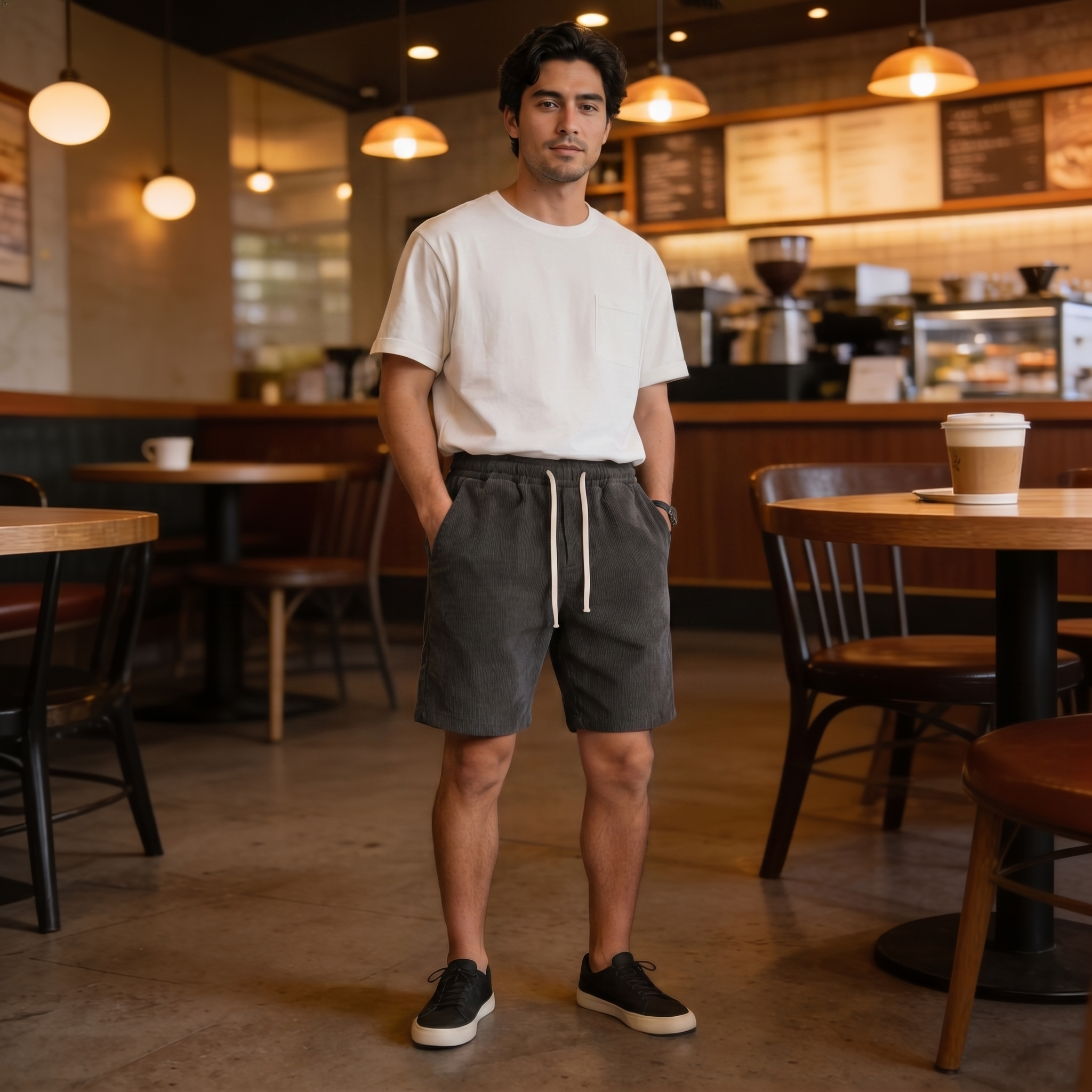 Men’s Vintage Corduroy Drawstring Shorts