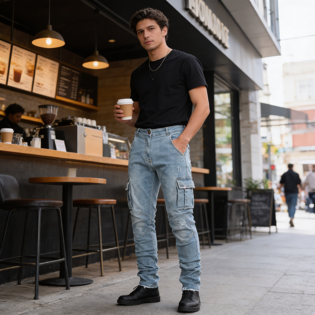 Men’s Slim Fit Cargo Jeans