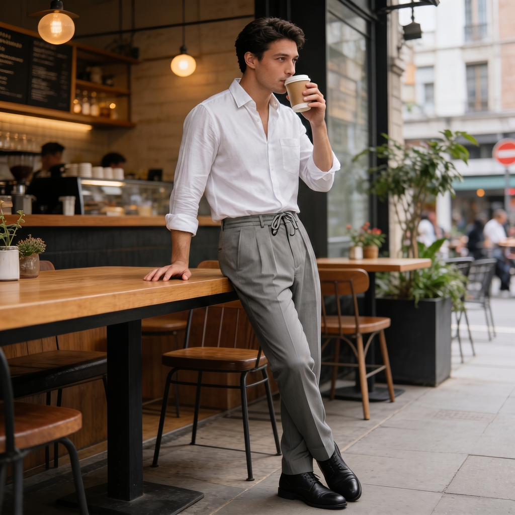 Men’s Linen Blend Beach Trousers