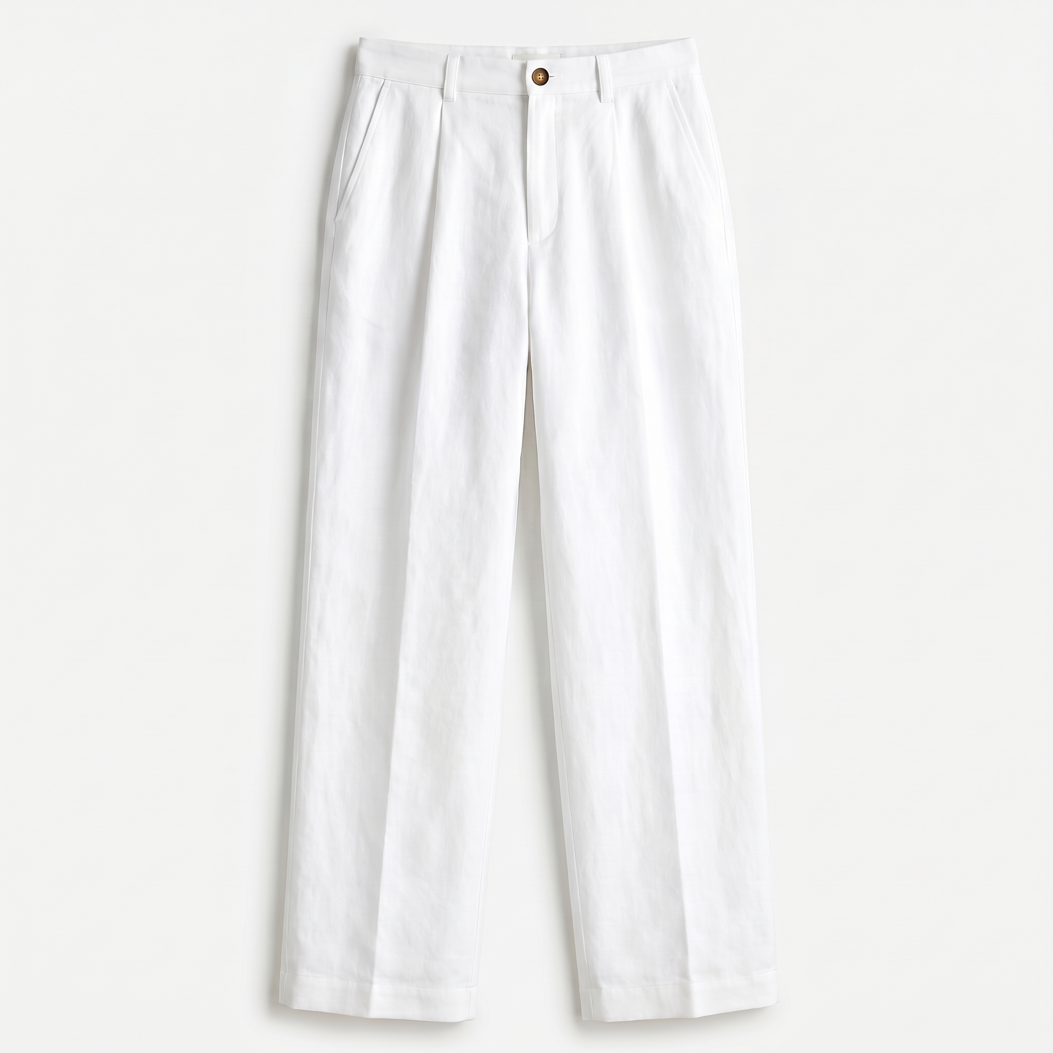 Men’s Linen Blend Pleated Trousers
