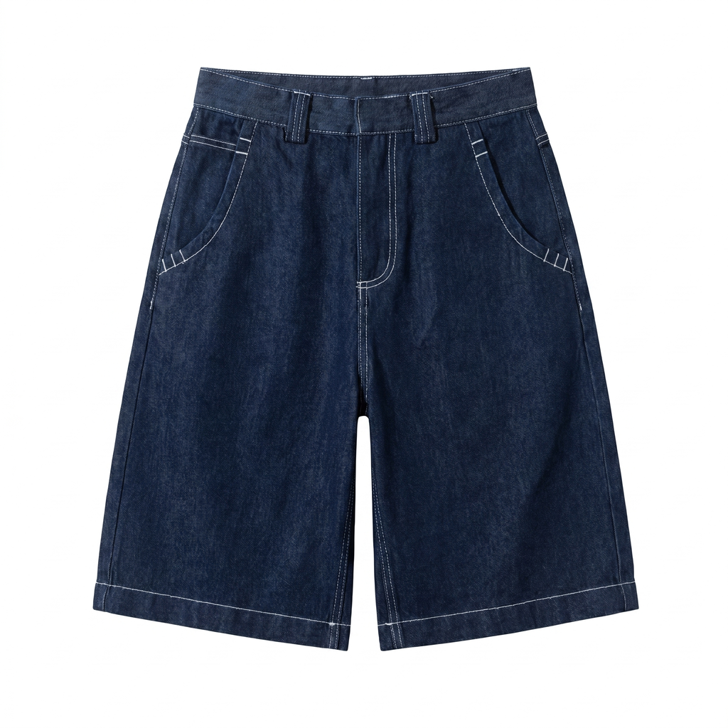 Men’s Oversized Denim Bermuda Shorts