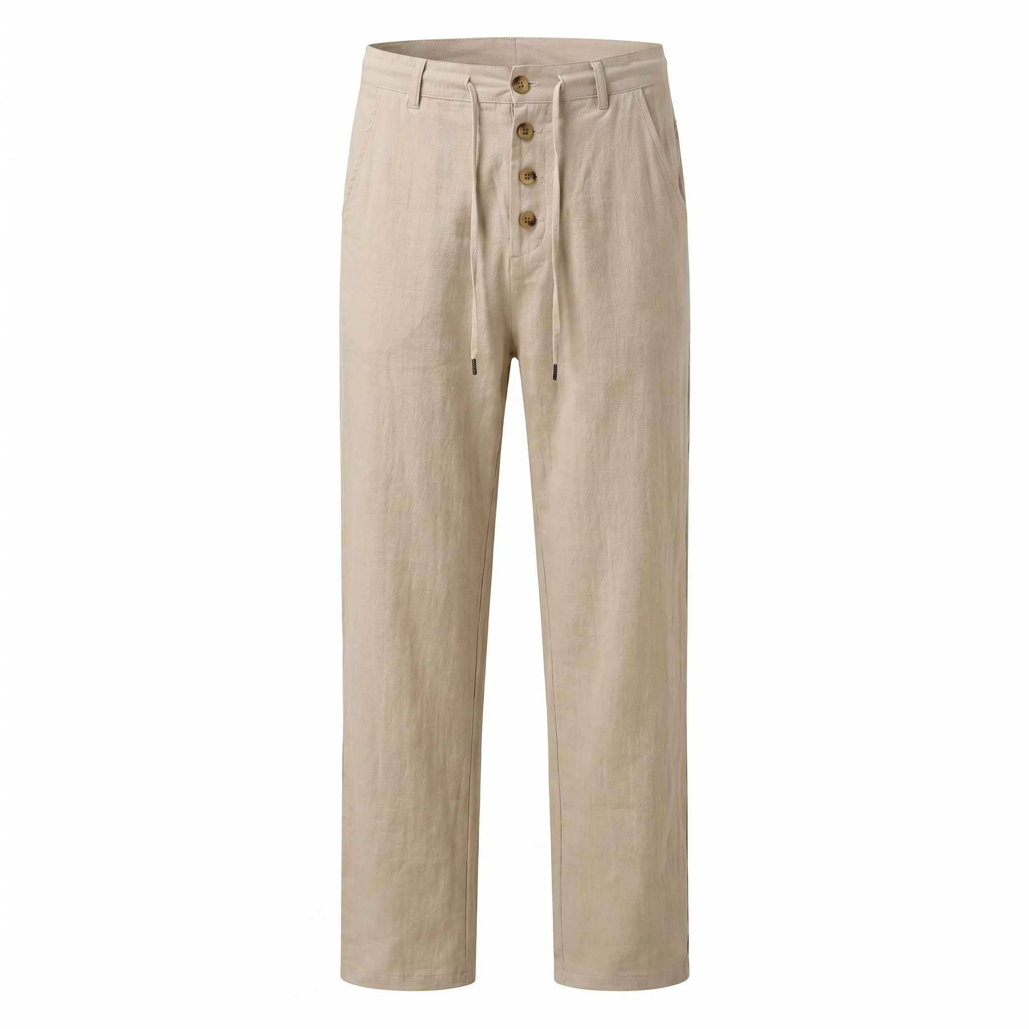 Men’s Cotton Linen Drawstring Trousers