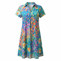 Women’s Bohemian Floral Print Midi Dress