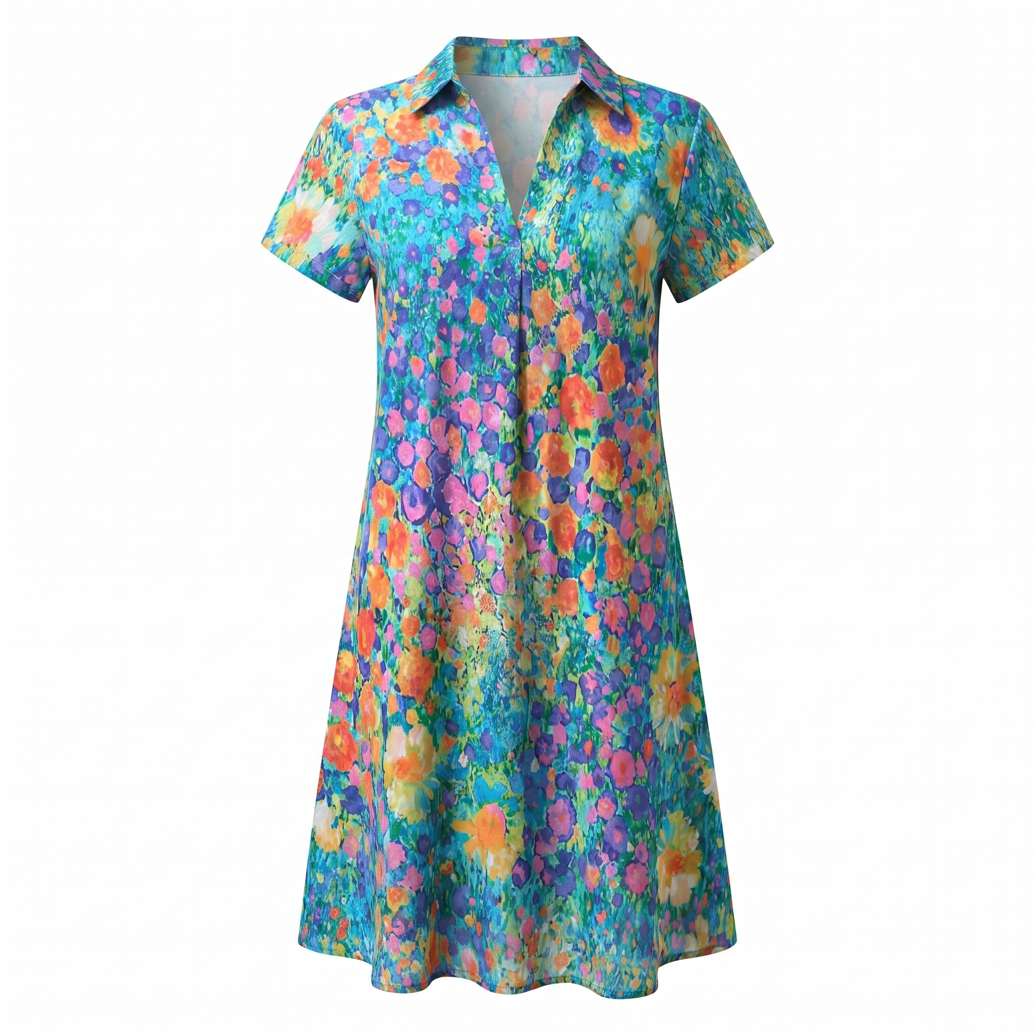 Women’s Bohemian Floral Print Midi Dress