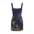 Women's Celestial Print Split Maxi Dress