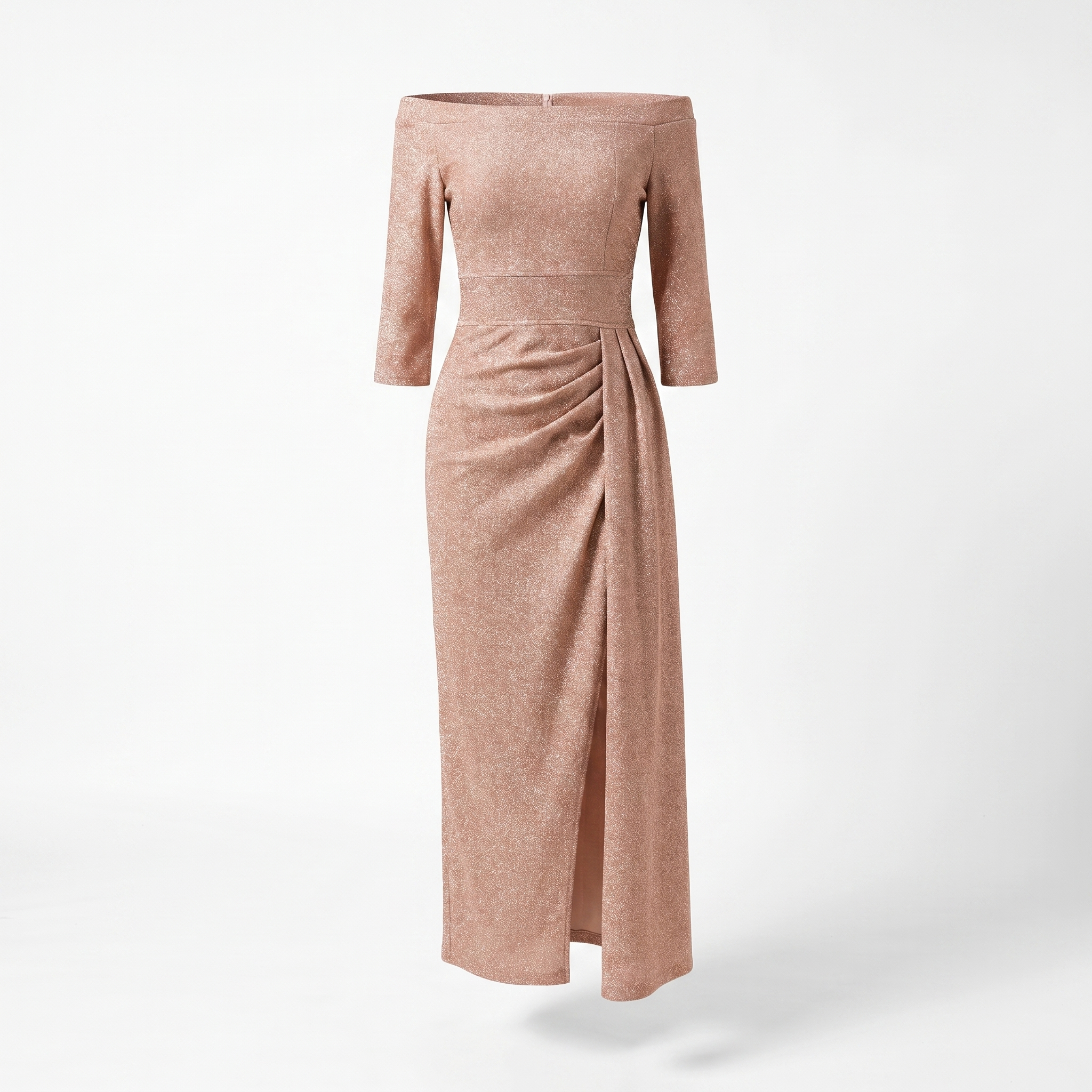 Women's Shimmer Off-Shoulder Evening Dress