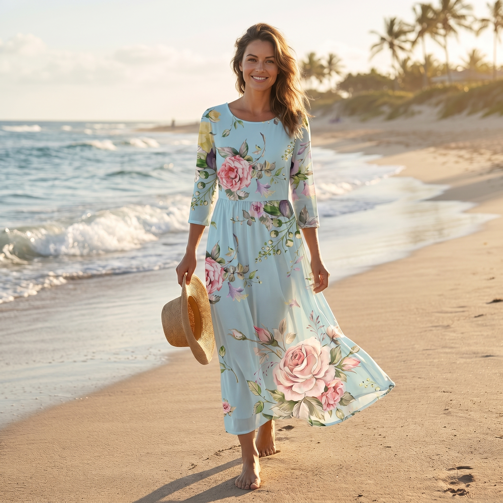 Women's Floral Print Maxi Dress