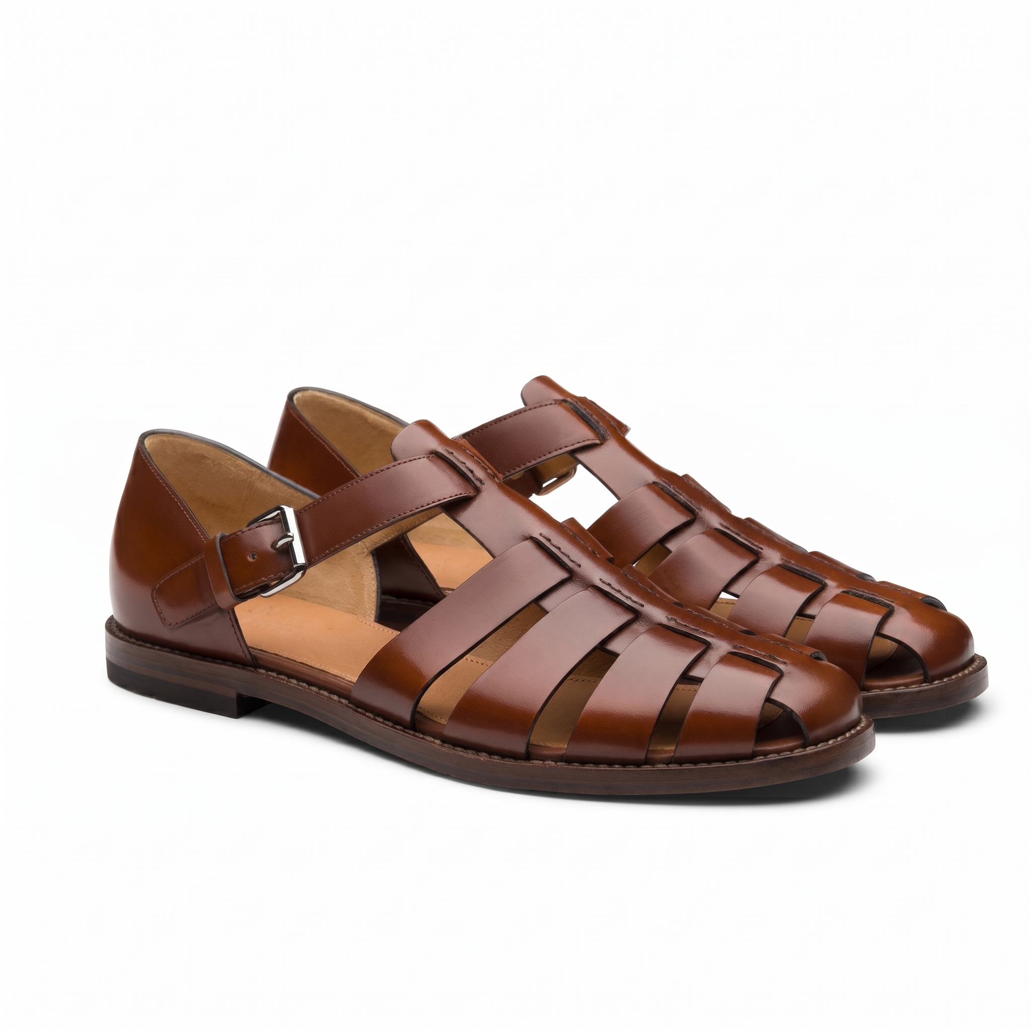 Men's Brown Fisherman Sandals