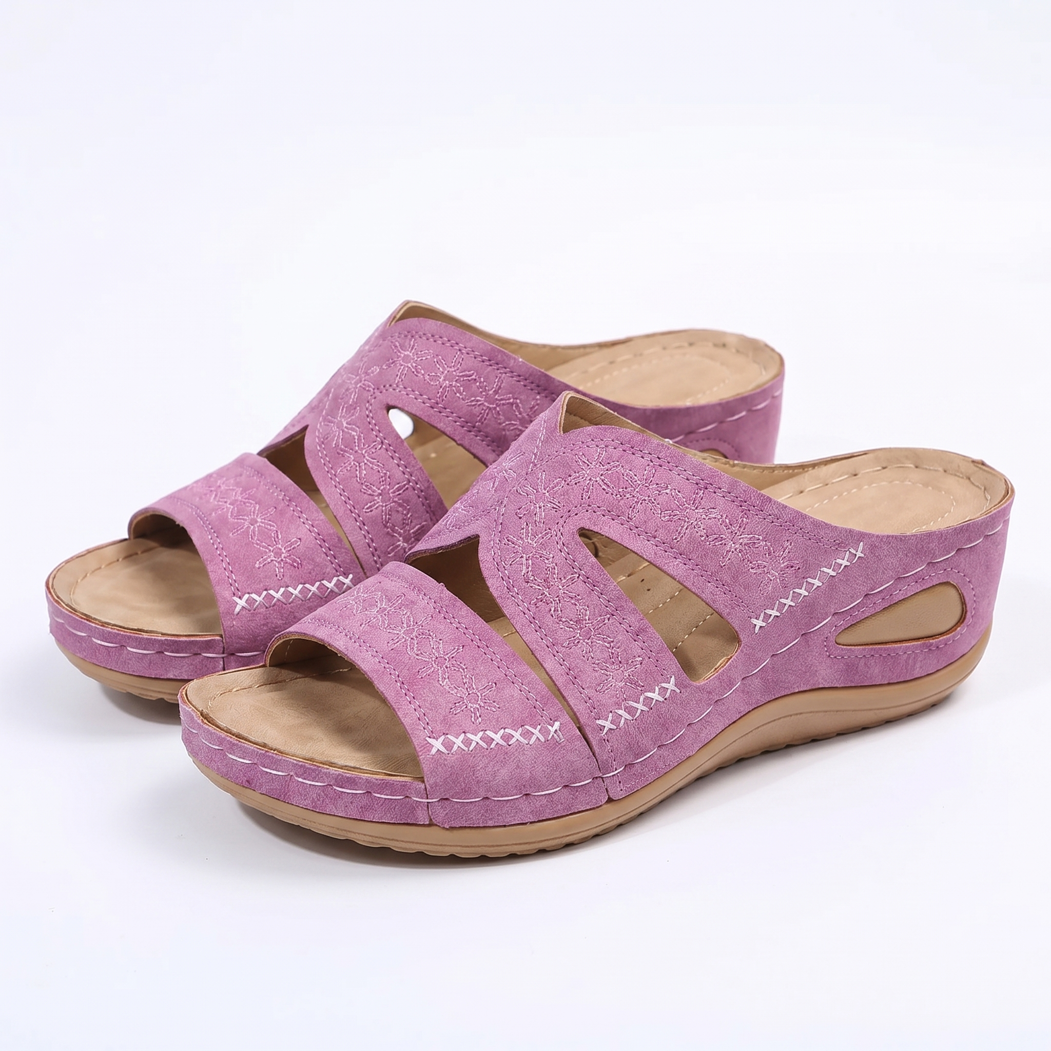 Women's Embroidered Wedge Sandals