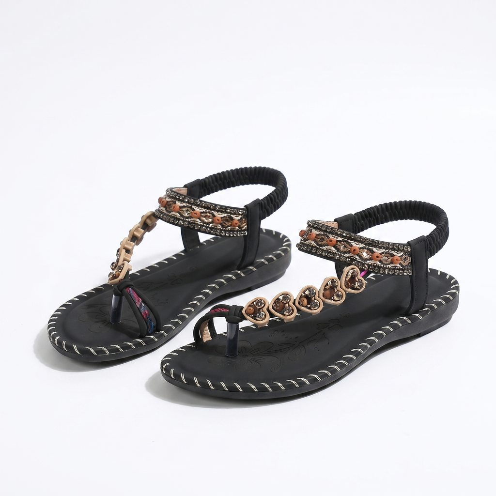 Women's Bohemian Beaded Flat Sandals