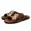 Men's Cross Strap Slide Sandals