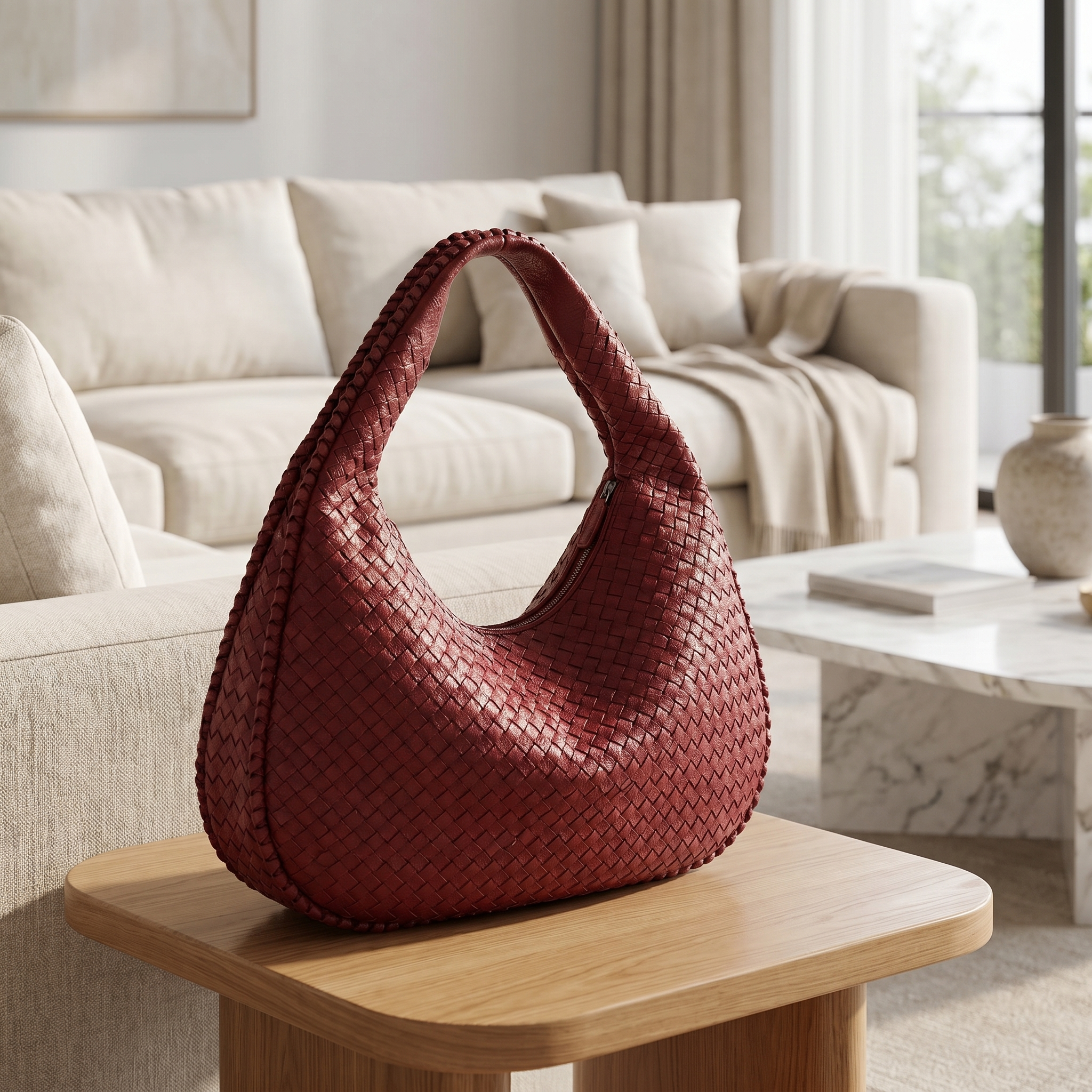 Women's Woven Hobo Shoulder Bag