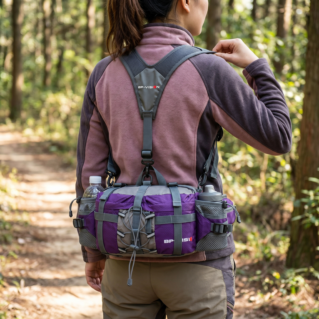 5L Outdoor Sports Waist Bag with Shoulder Harness