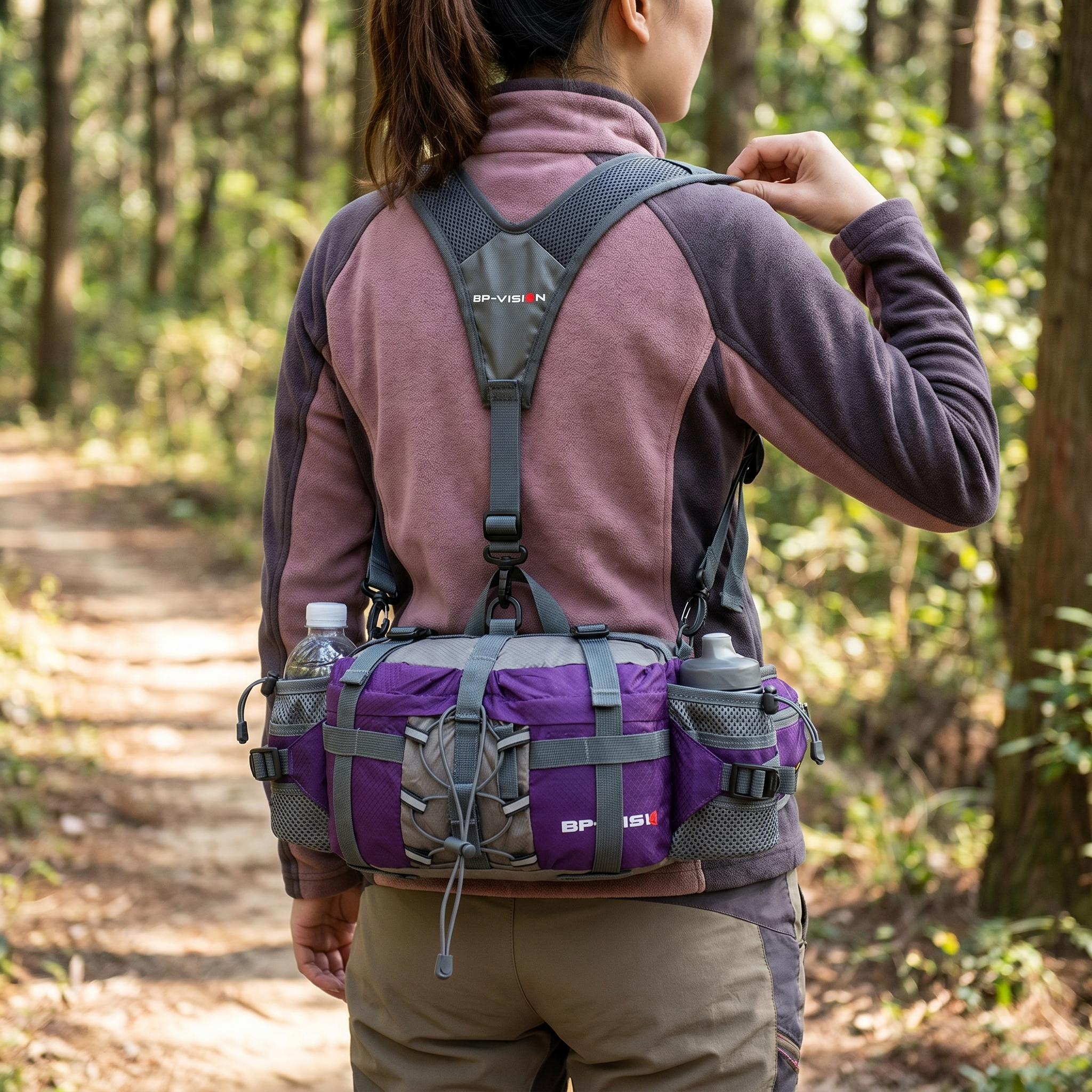 5L Outdoor Sports Waist Bag with Shoulder Harness