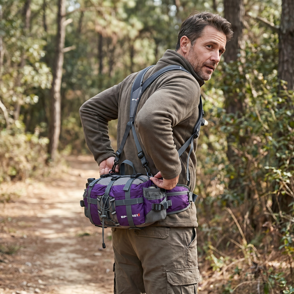 5L Outdoor Sports Waist Bag with Shoulder Harness