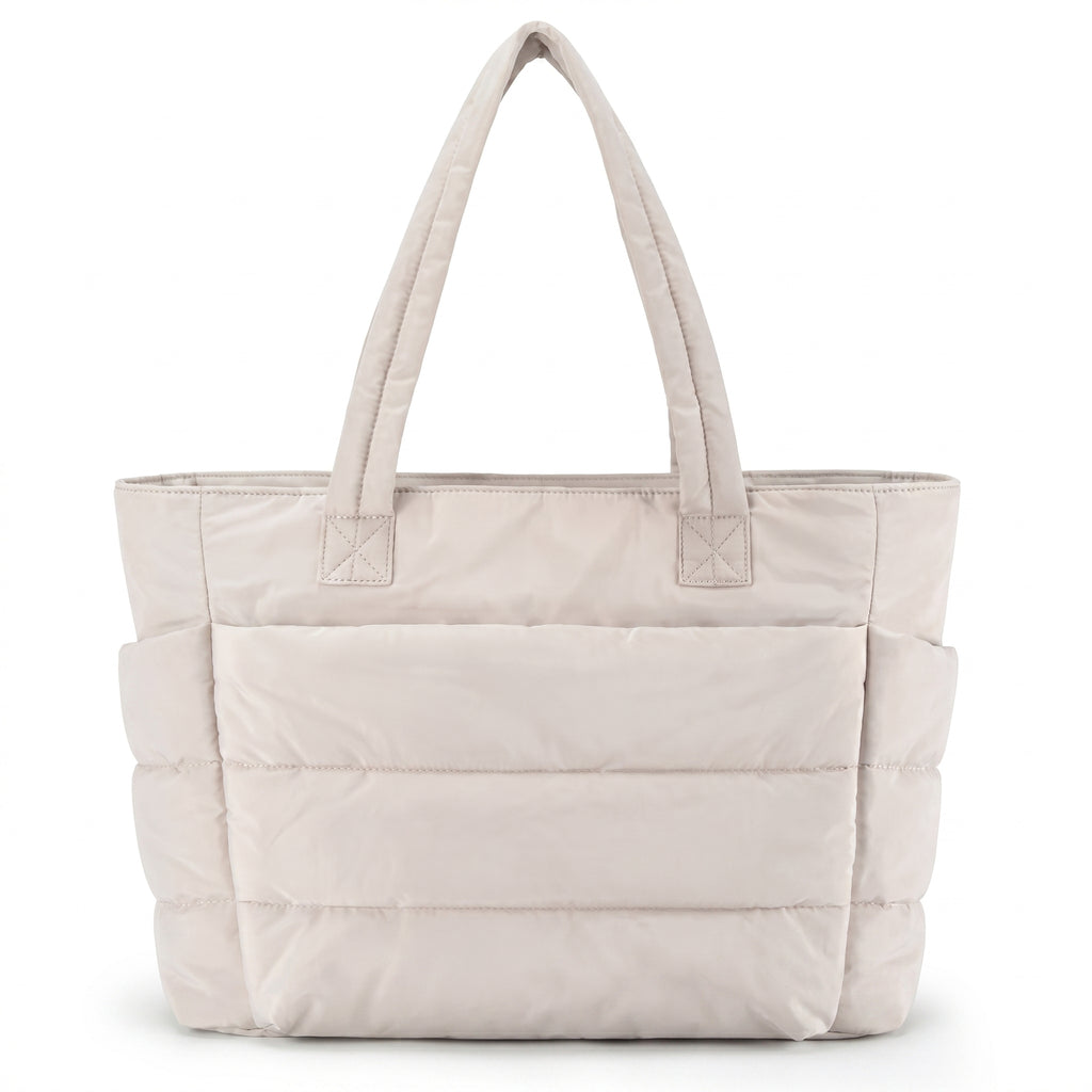 Quilted Nylon Tote Bag