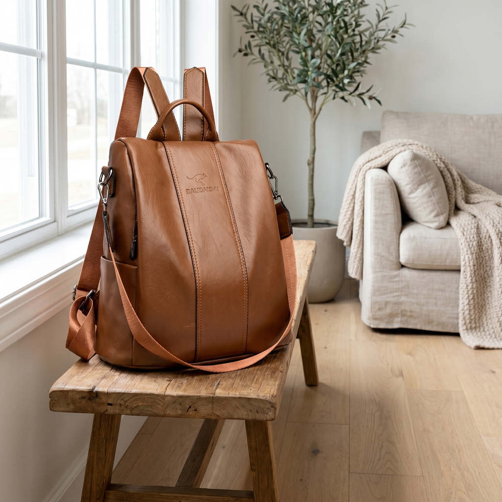 Women's Anti-Theft Soft Leather Backpack