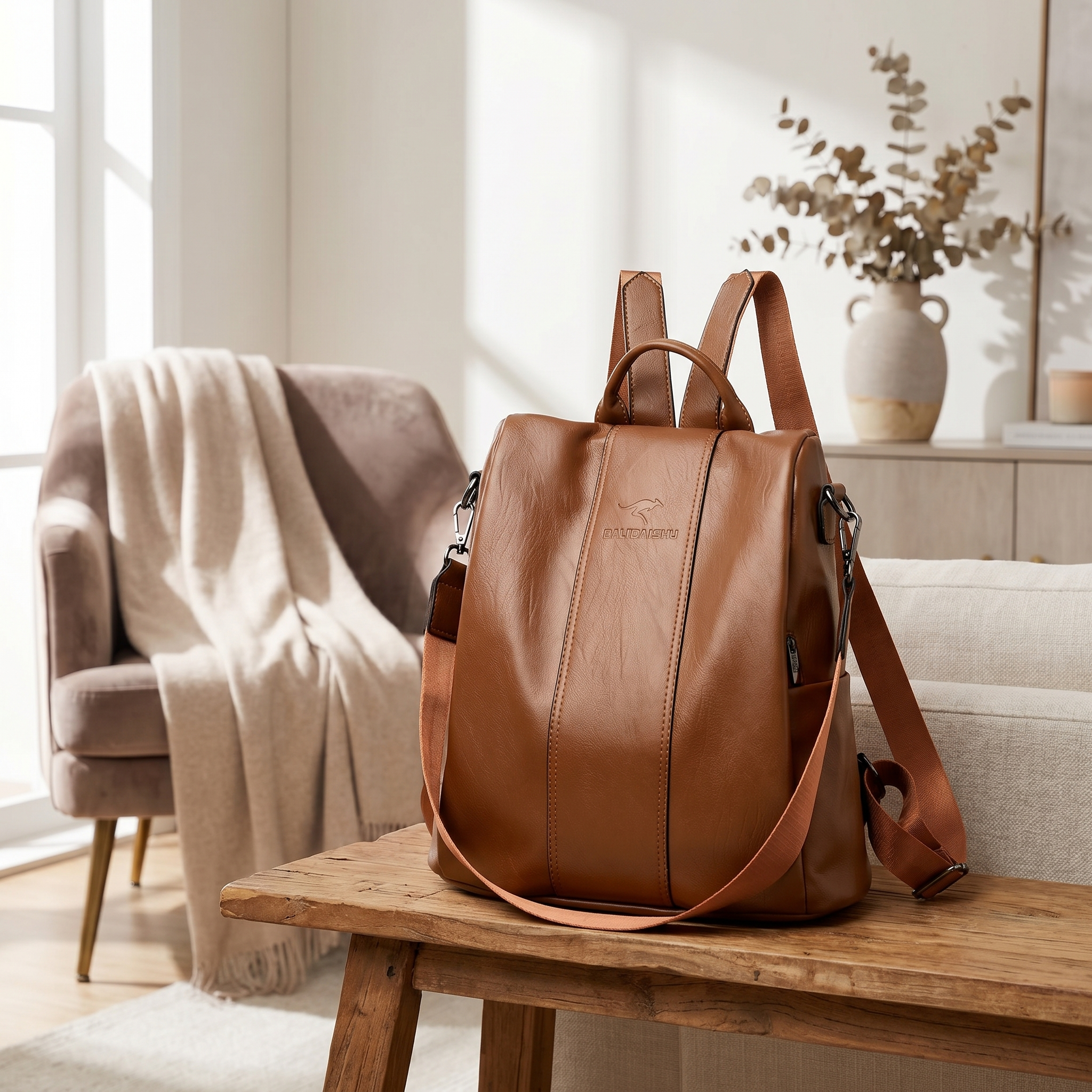 Women's Anti-Theft Soft Leather Backpack