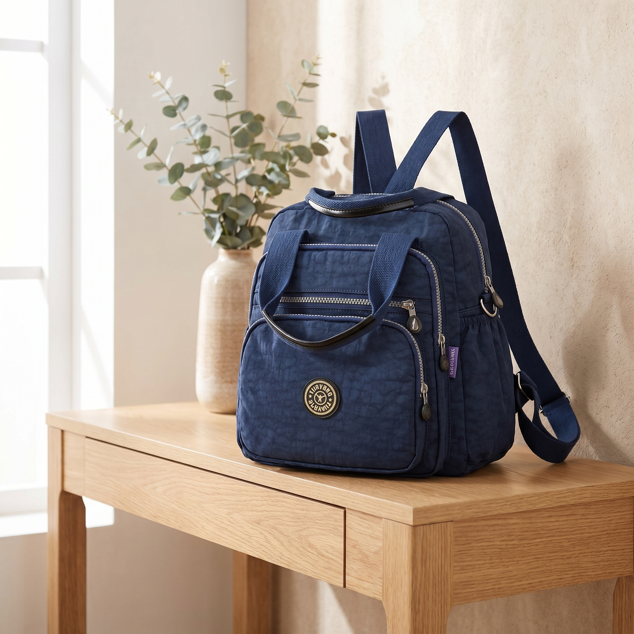 Women's Nylon Travel Backpack Tote