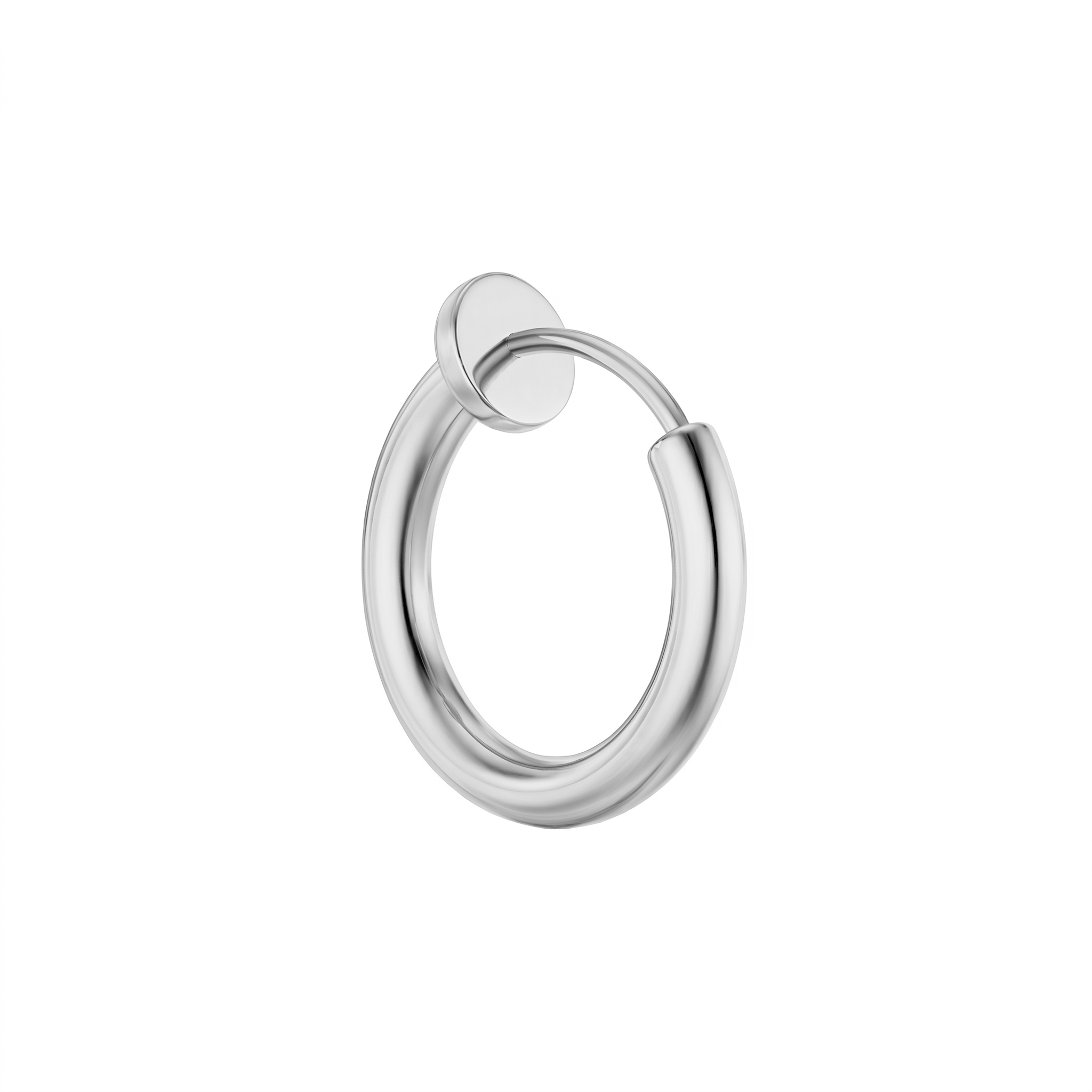 Titanium Steel Clip-On Hoop Earring