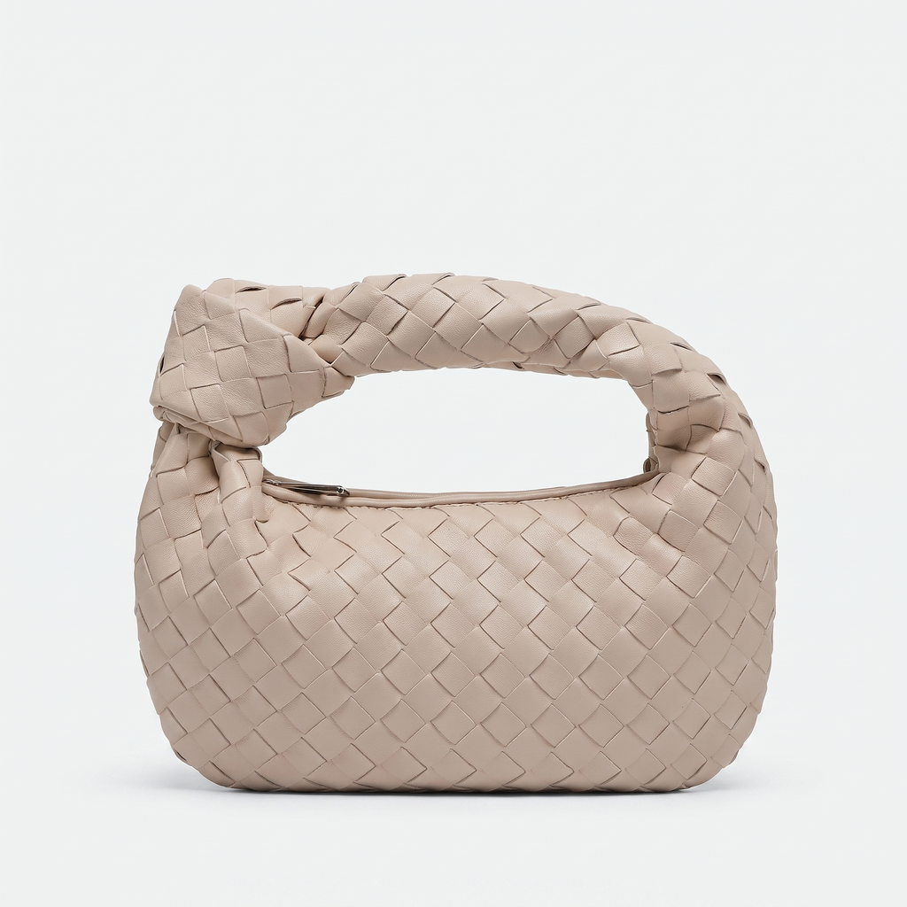 Women's Woven Knot Handle Hobo Bag