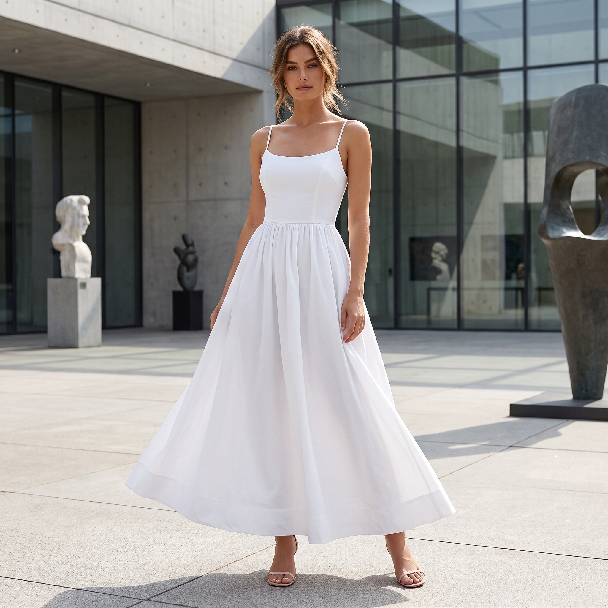 Women's Sleeveless A-Line Maxi Dress