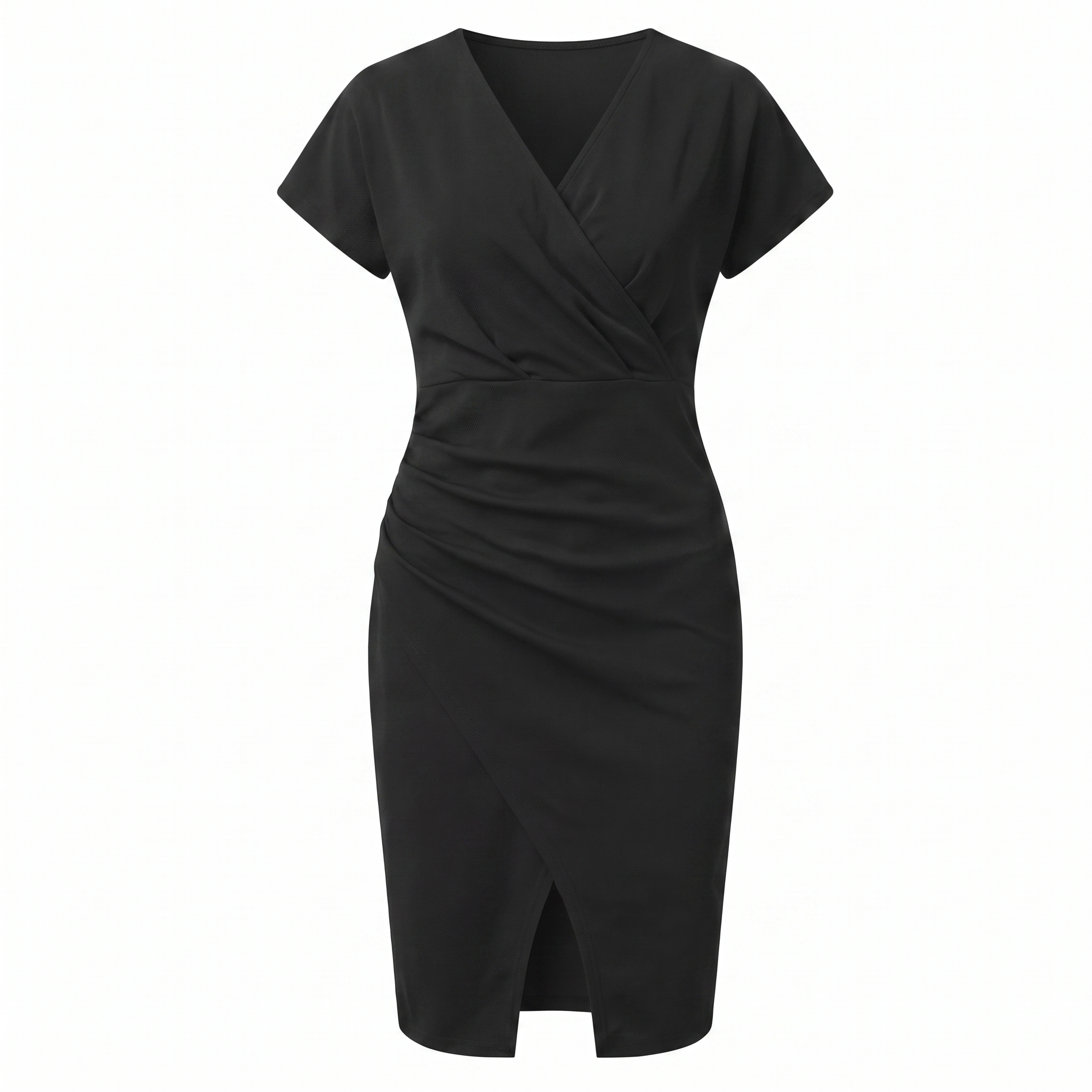 Women's V-Neck Wrap Midi Dress
