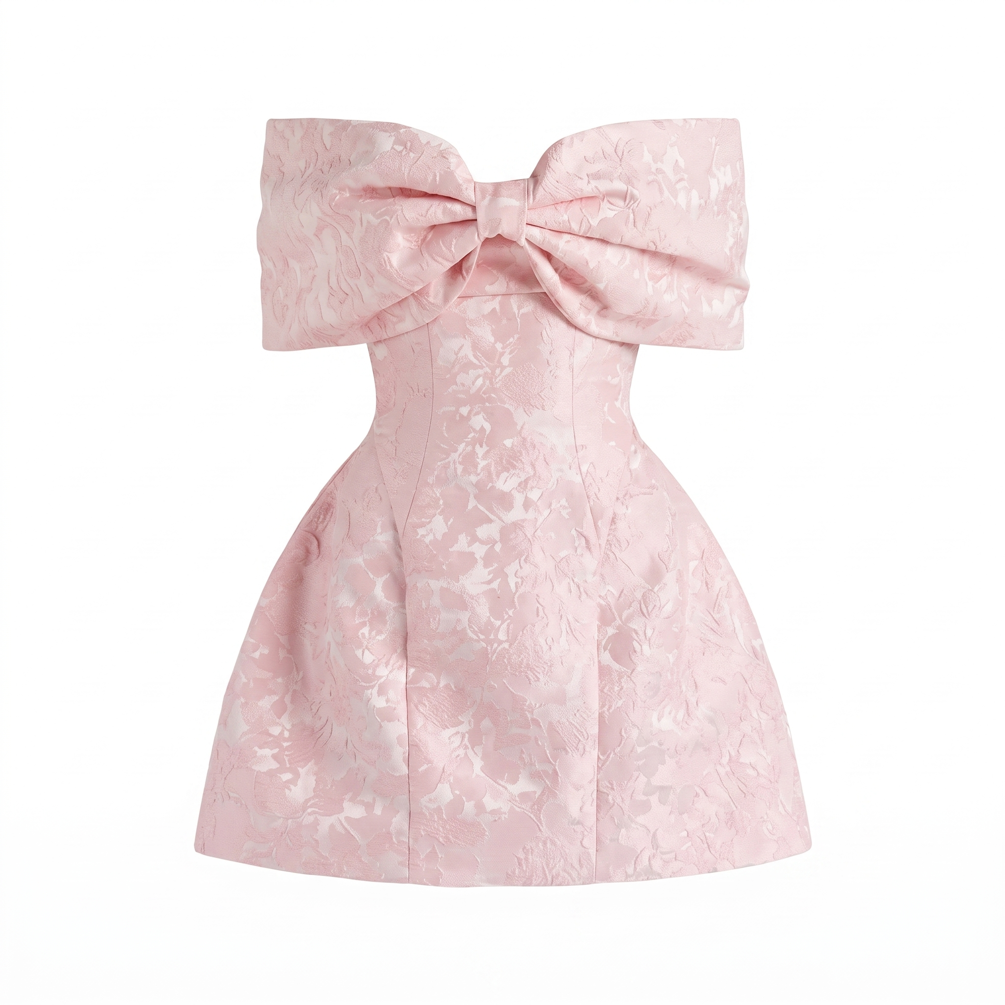Women's Strapless Jacquard Mini Dress