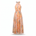 Women's Floral Halter Maxi Dress