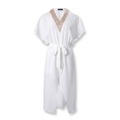 Women's Elegant V-Neck Midi Dress