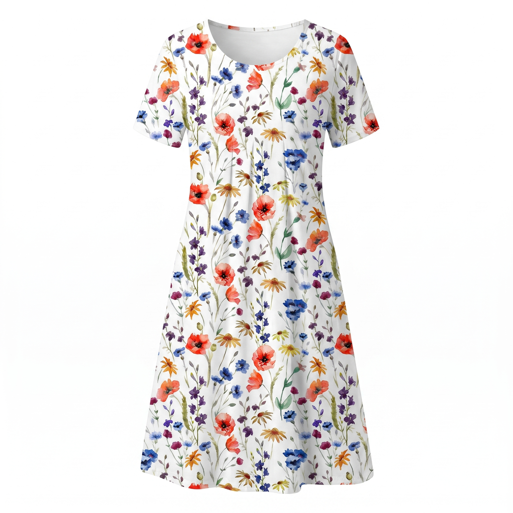 Women's Floral Print Midi Dress