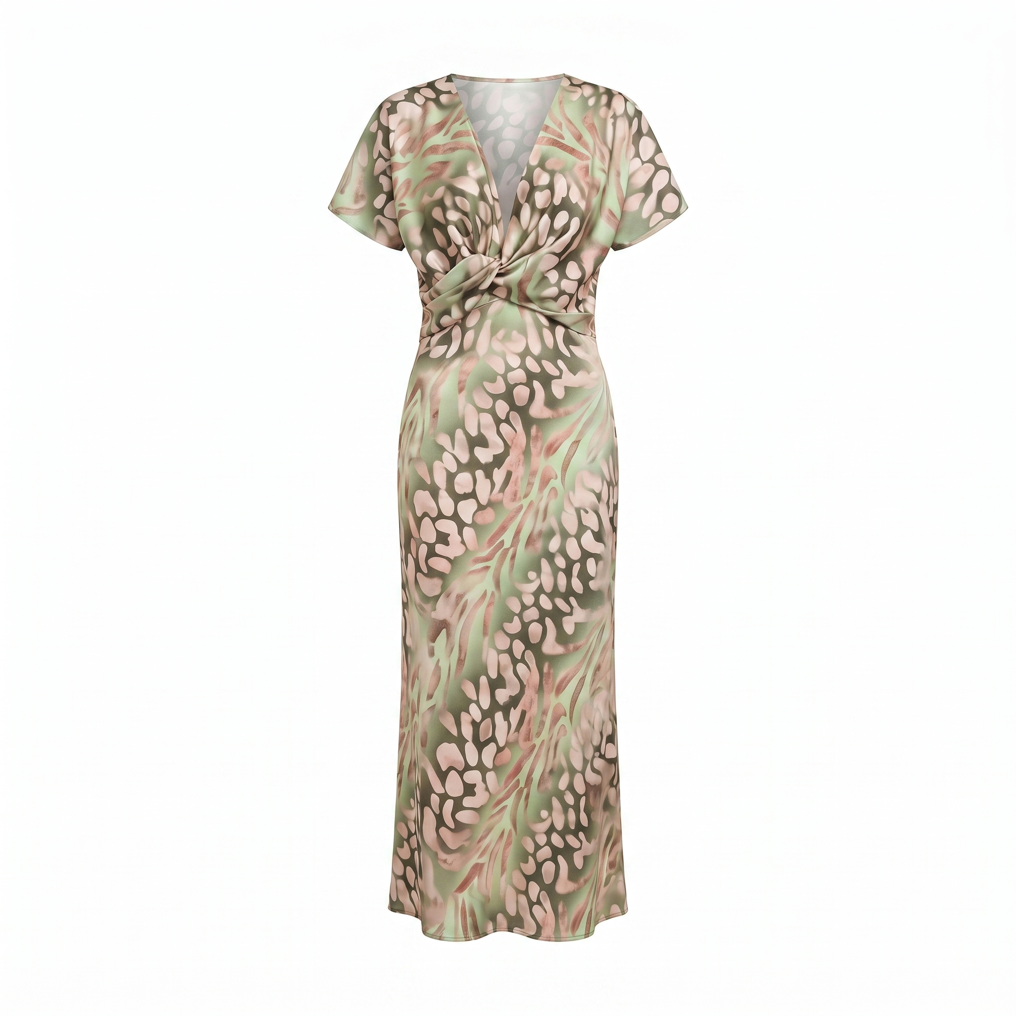 Women's Printed Twist Knot Maxi Dress