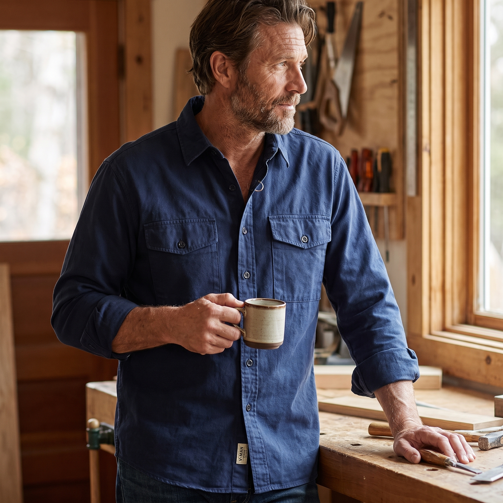 Men's Vintage Cotton Work Shirt