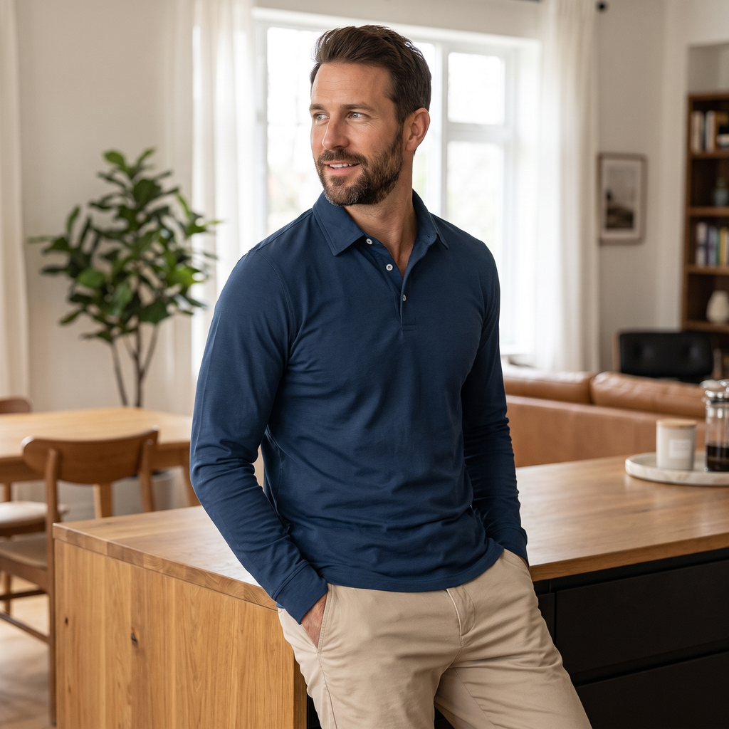 Men's Long Sleeve Polo Shirt