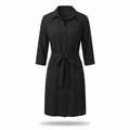 Women's Belted Shirt Midi Dress