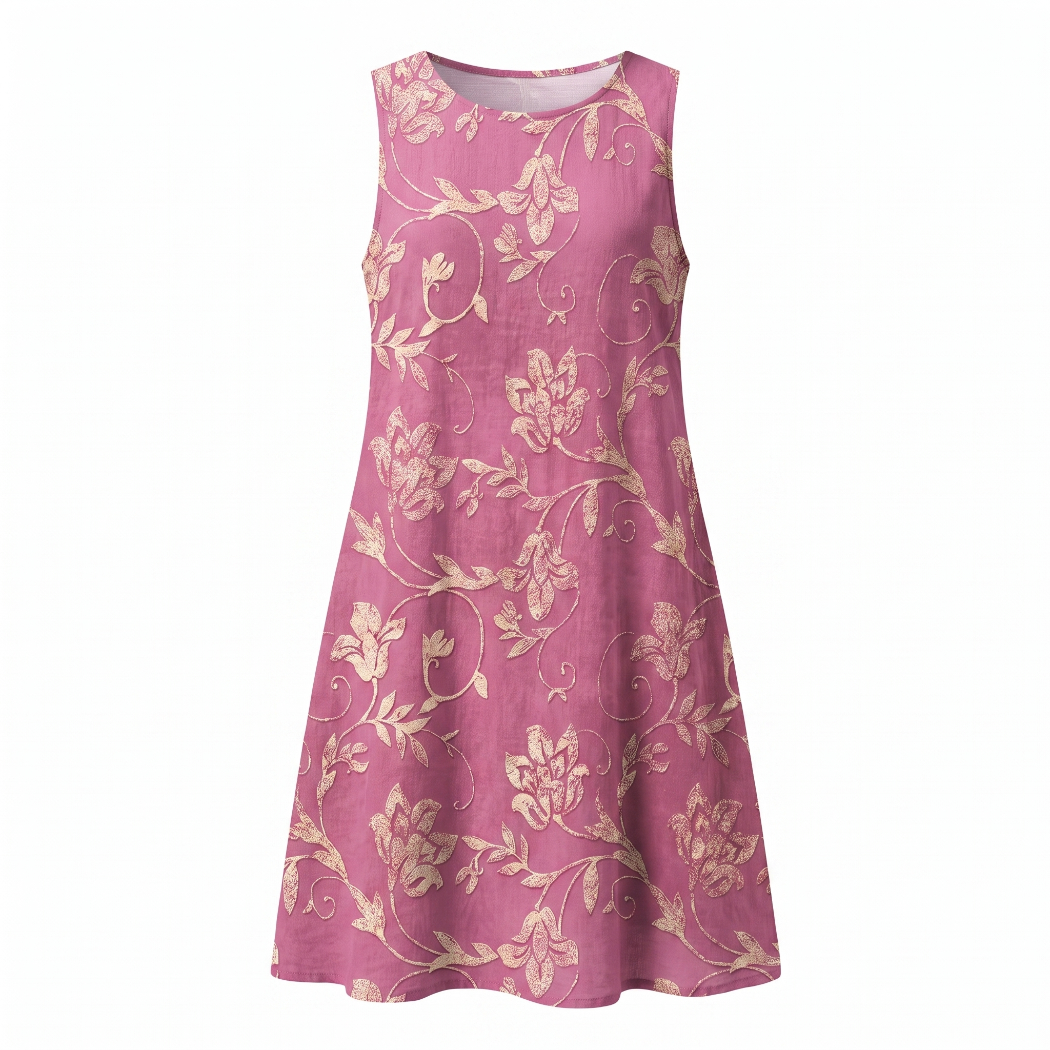 Women's Floral Print Sleeveless Midi Dress