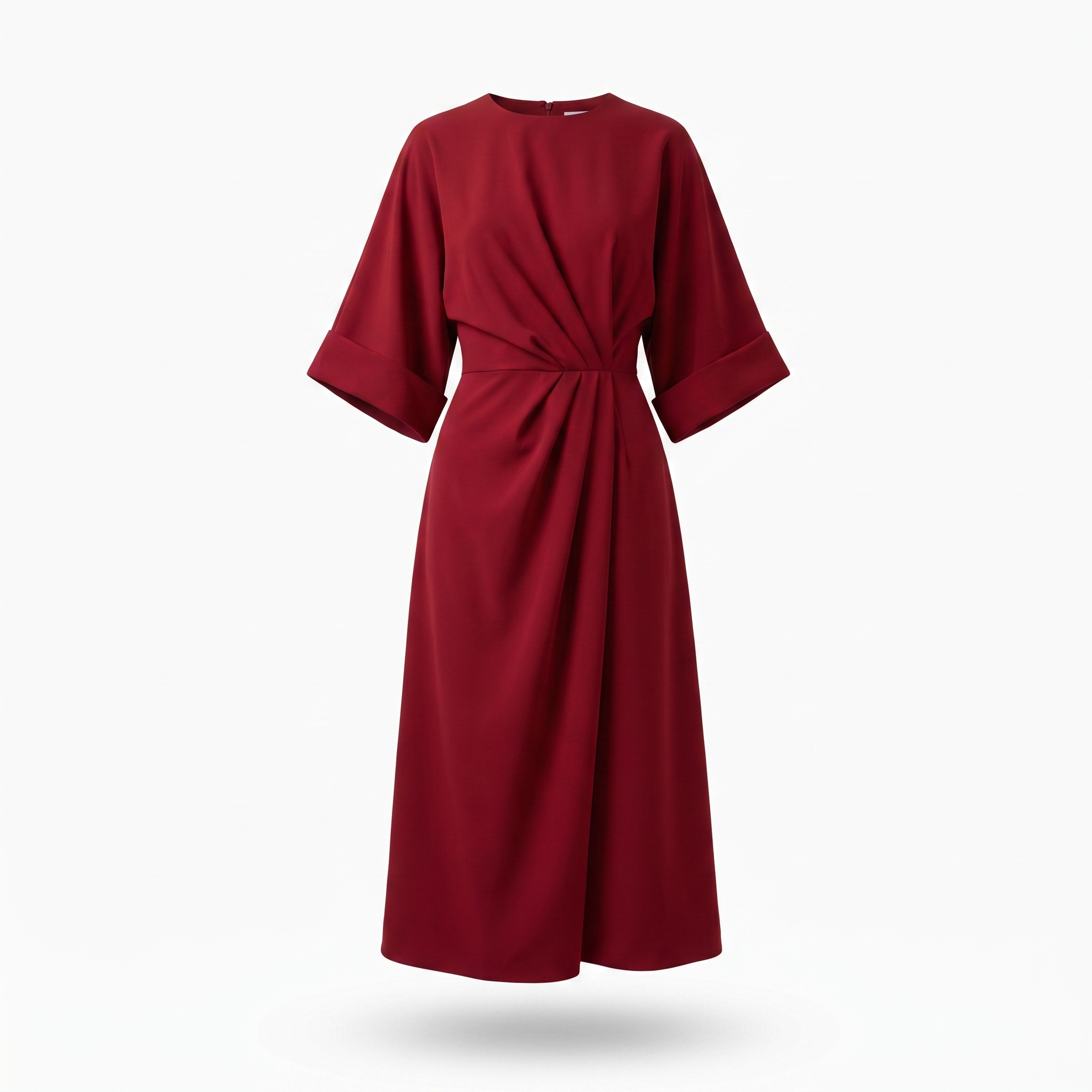 Women's Elegant Bat Sleeve Midi Dress