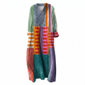 Women's Colorful Patchwork Maxi Dress