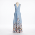 Women's Floral V-Neck Maxi Dress