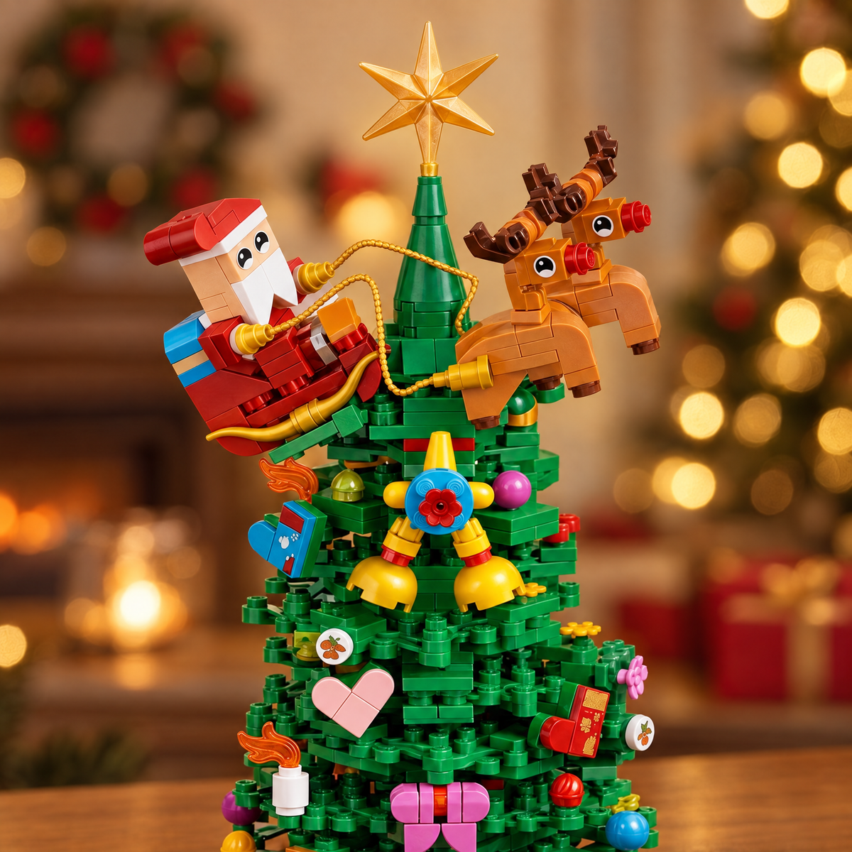 Christmas Tree Brick Advent Calendar with 833 Pieces in 24 Surprise Boxes