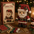 Patchwork Christmas Ornament Craft Kit with Pre-Cut Fabric and Foam Form