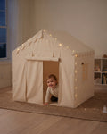 Kids Indoor Play House Tent with Star Lights Neutral