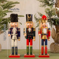 Wooden Nutcracker Soldier Figure for Traditional Christmas Decoration